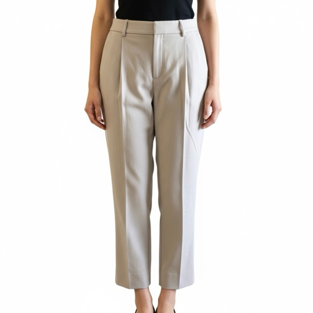 Shinestar Light Taupe High-Rise Straight Leg Trousers